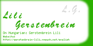 lili gerstenbrein business card